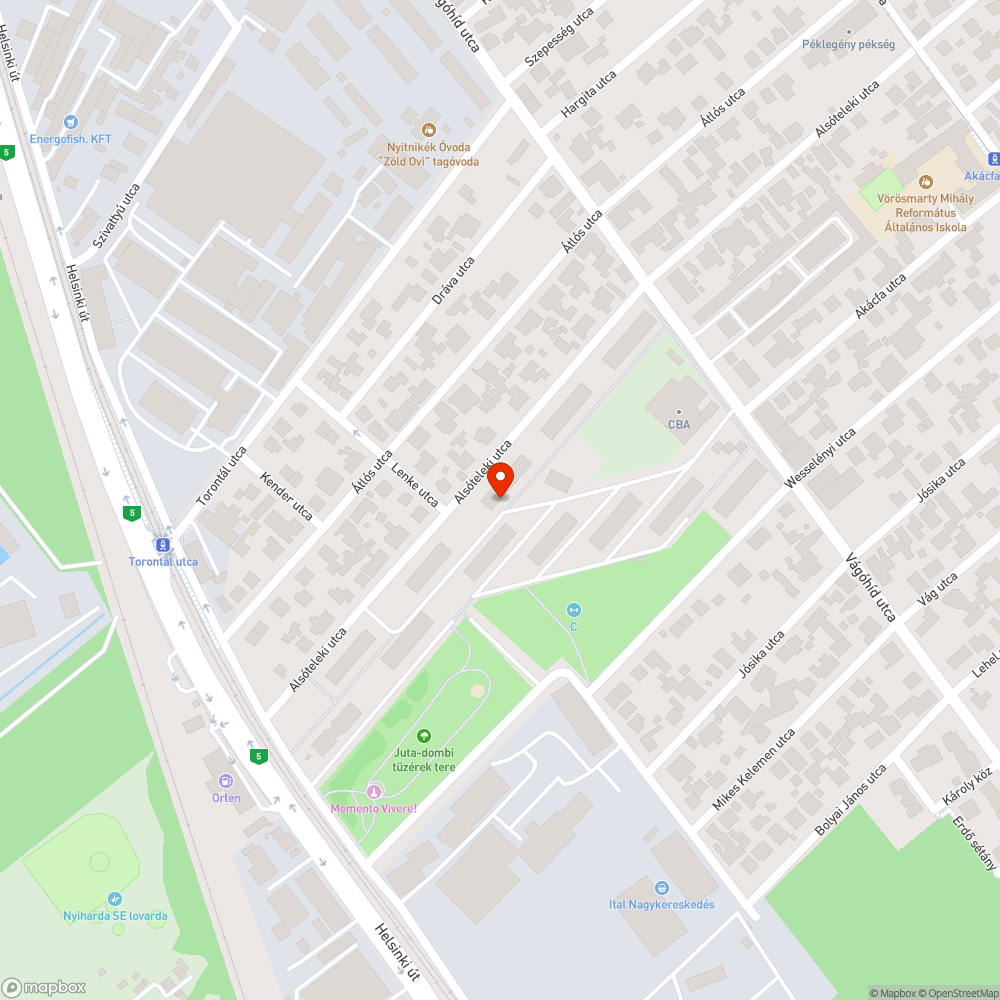 Alsóteleki-Vágóhíd utcai lakótelep vízelvezetés bejelentés helye