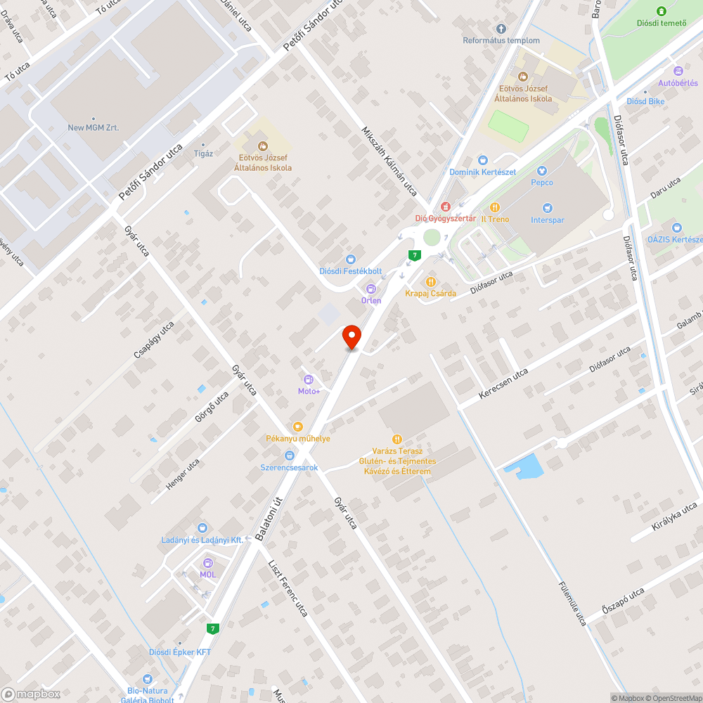 Gyalázatos állapotú járda bejelentés helye