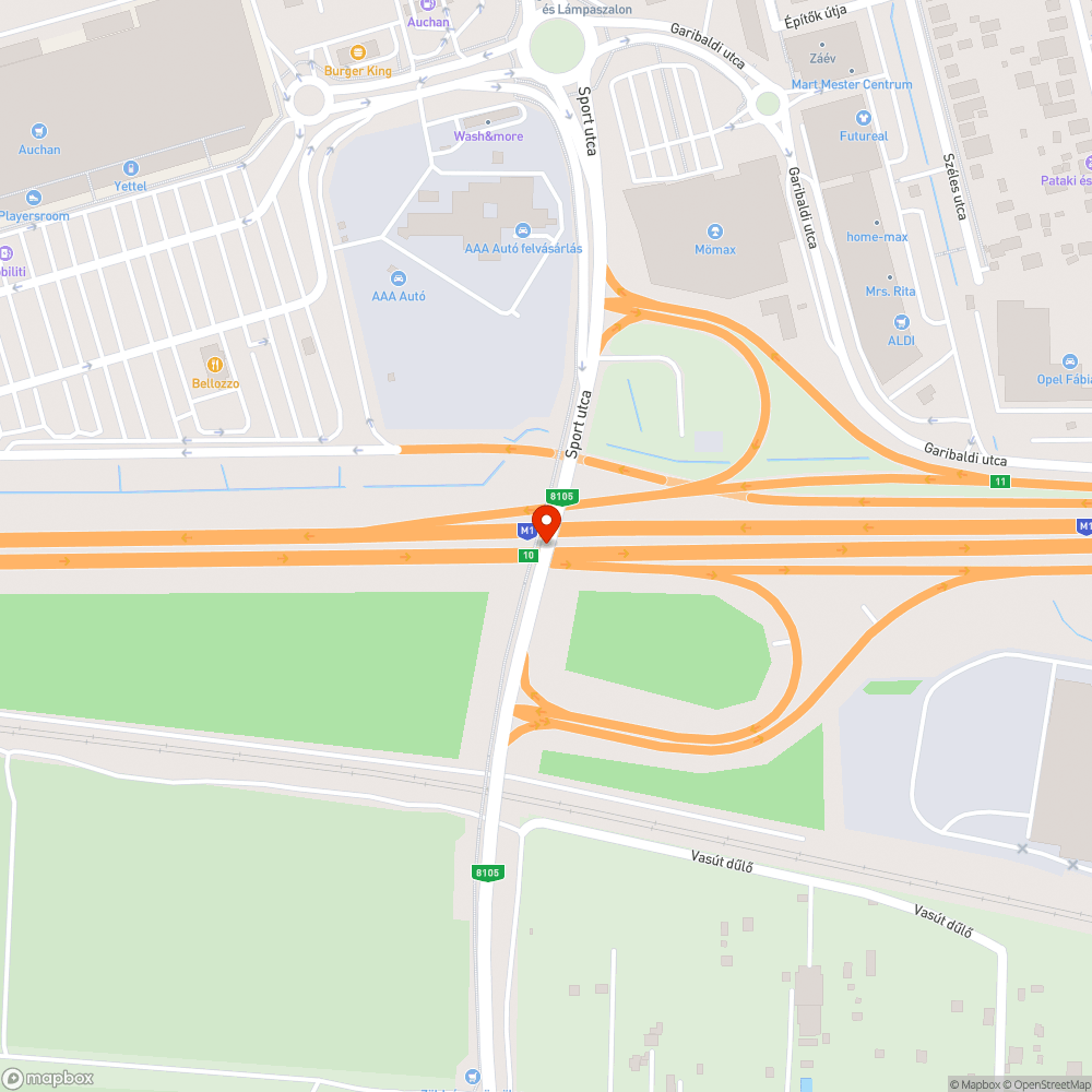 Egész sávot elfoglaló bemélyedés bejelentés helye