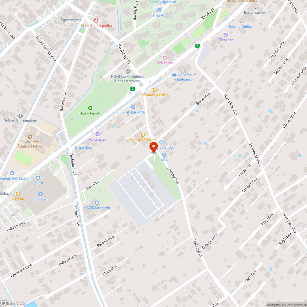 Majdnem kibontott tábla bejelentés helye