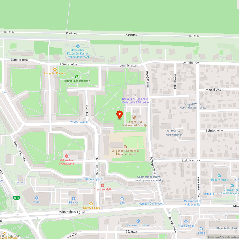 A "zöldterületen" parkolnak bejelentés helye