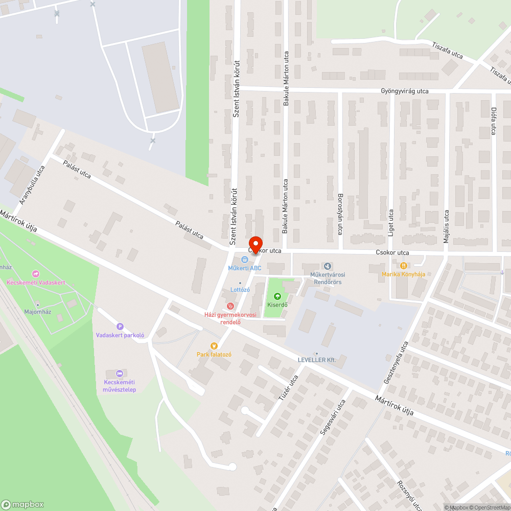 Hatalmas kátyú a Gizella téren bejelentés helye