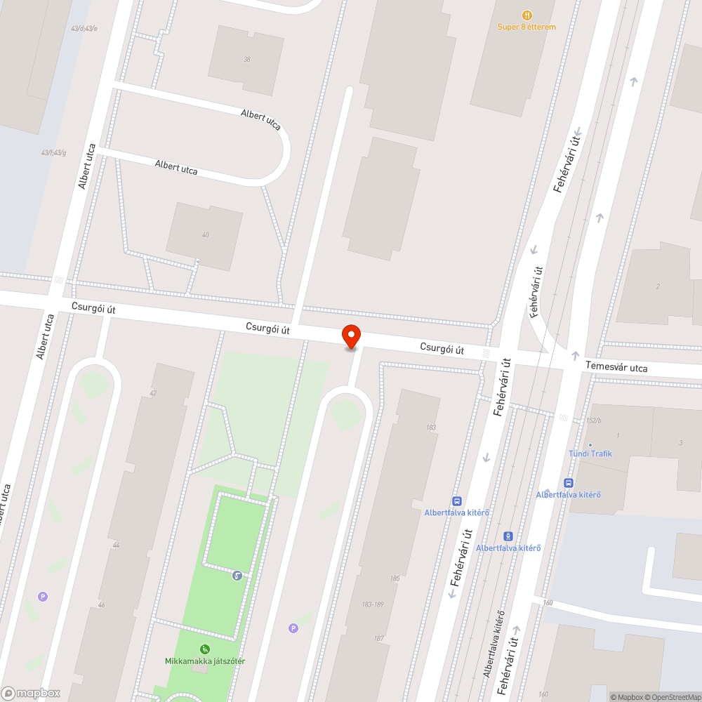 Megsüllyedt bejárat bejelentés helye