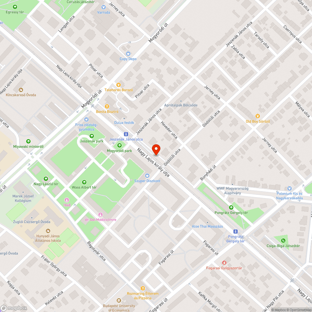 Nyikorog bejelentés helye