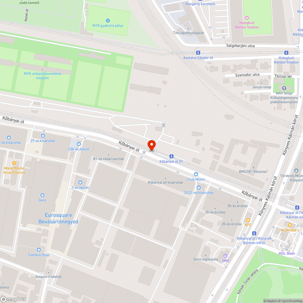 Óriási kátyú bejelentés helye