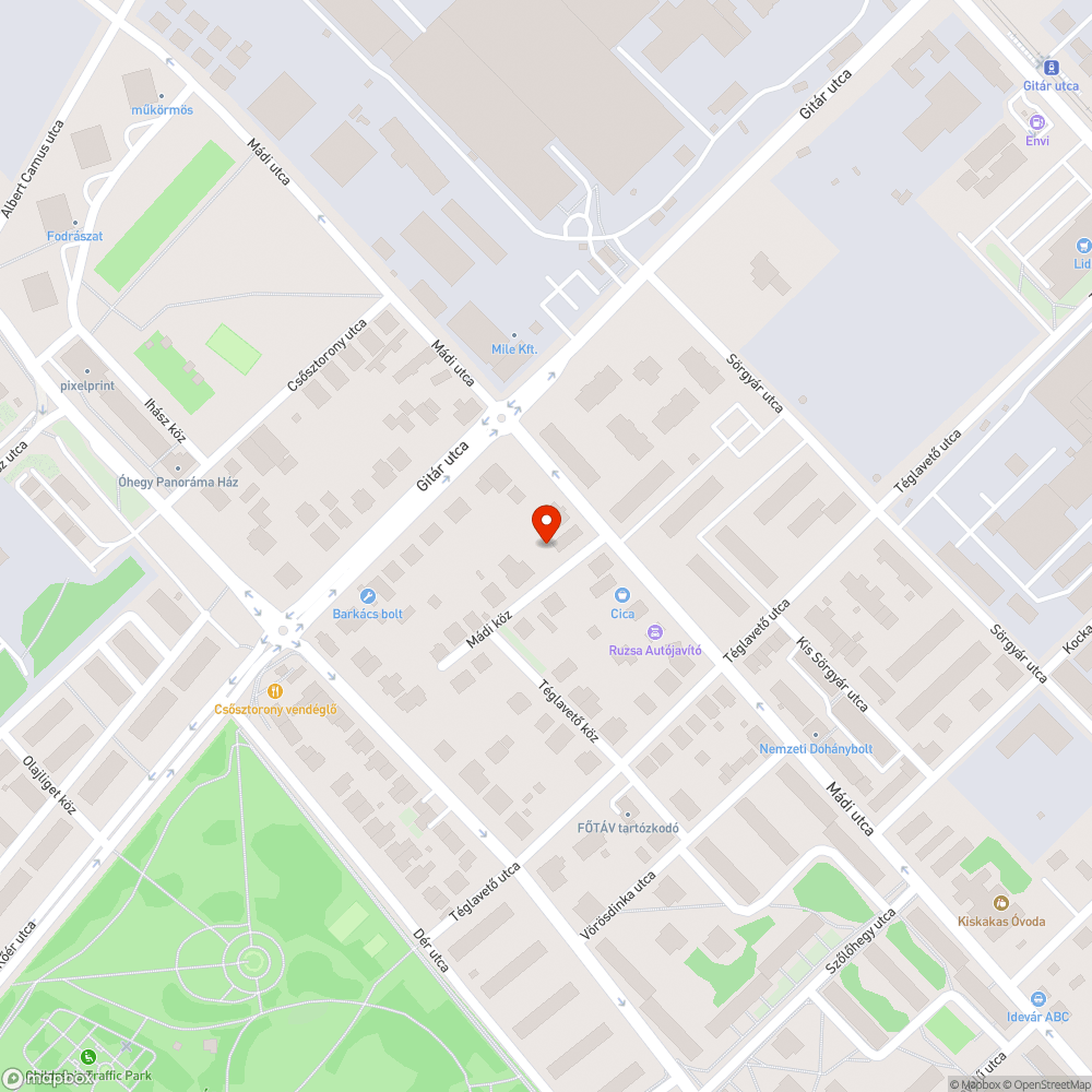 Közterület zöldfelületén parkolás bejelentés helye