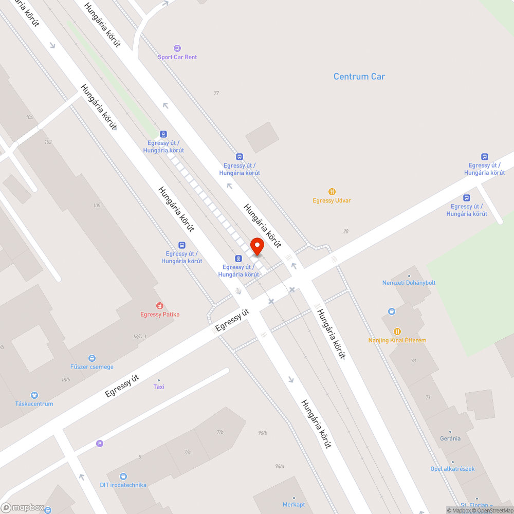 Kiégett gyalogos zöld bejelentés helye