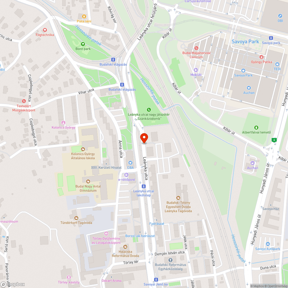 Konstans járdán parkolás bejelentés helye