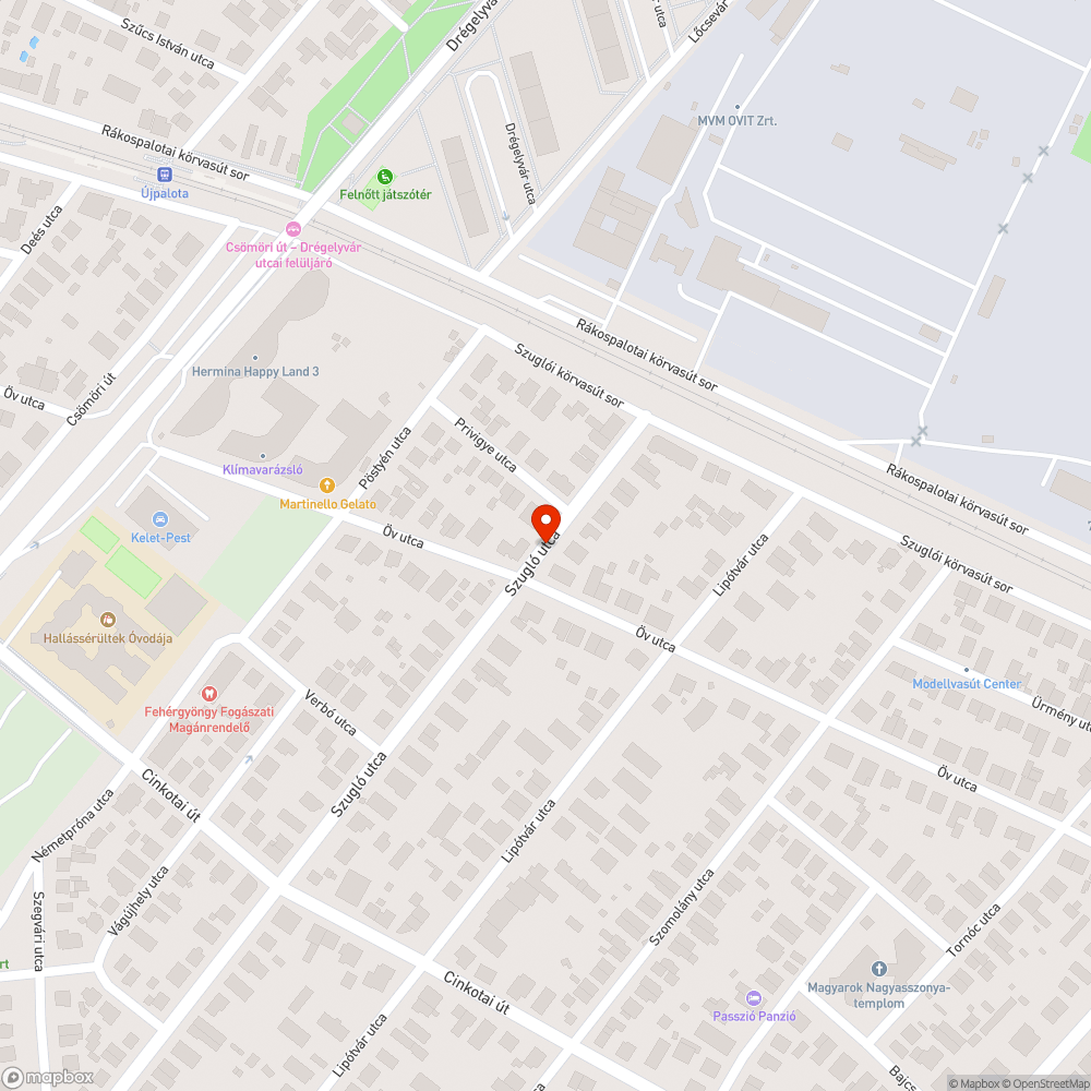 Kátyú az út közepén bejelentés helye