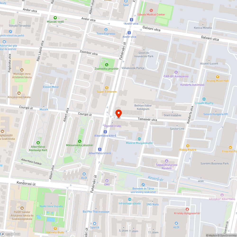 Koszos, graffitis szekrény bejelentés helye