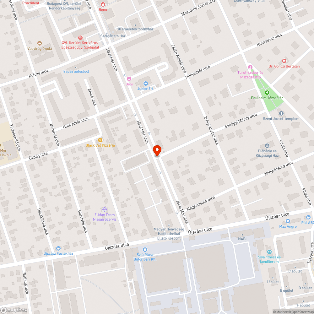 Sérült szegély bejelentés helye