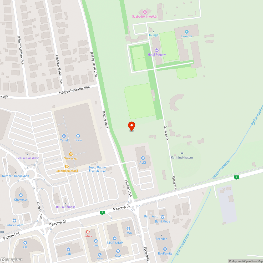 Szemetes zöldterület bejelentés helye