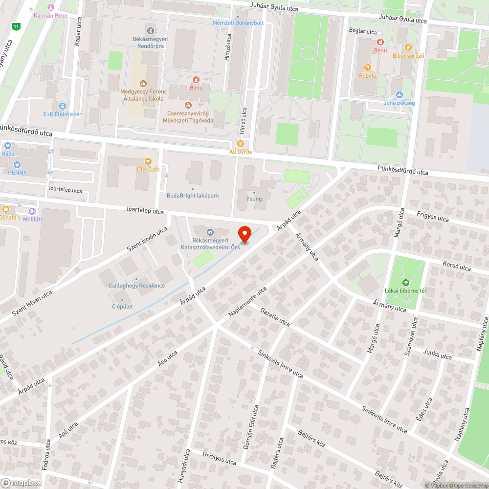 Molinó bejelentés helye