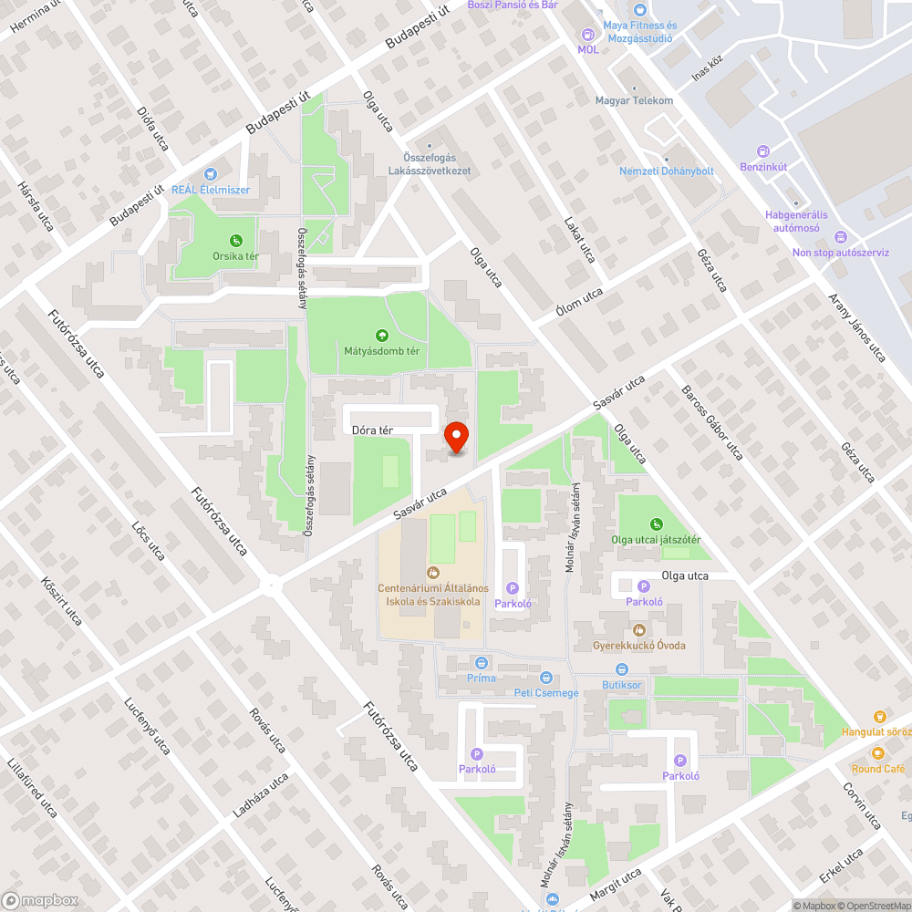 Veszélyes járdán közlekedés - Centenáriumi lakótelep bejelentés helye