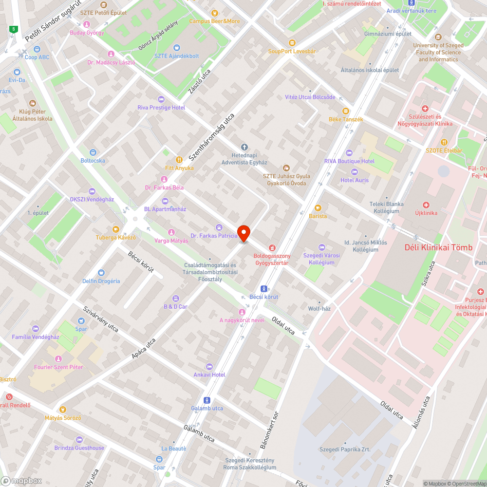 Zöldterületen elhagyott jármű bejelentés helye