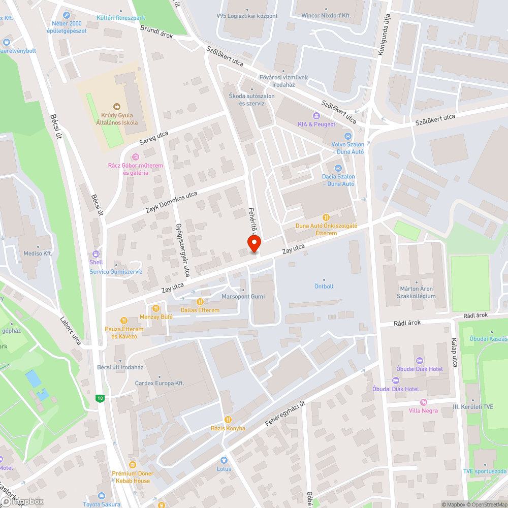 Parkolás bejelentés helye