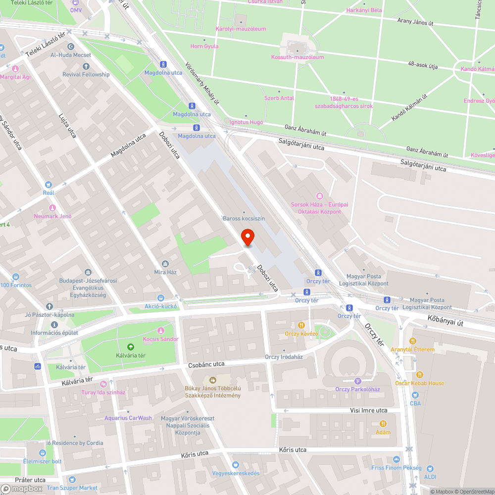 Elhagyott autó VIII. Ker. Dobozi utca bejelentés helye