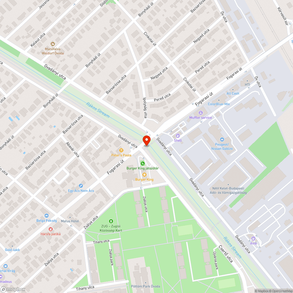 Nem működő közvilágítás gyalogosátkelőhelynél bejelentés helye