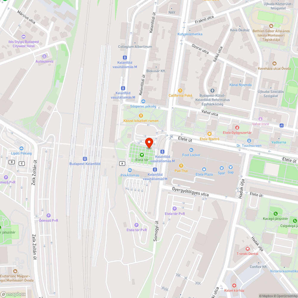 Rossz vízelvezetés az Etele téren bejelentés helye