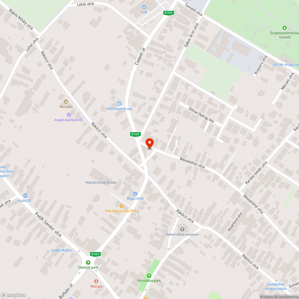 Esővíz bejelentés helye