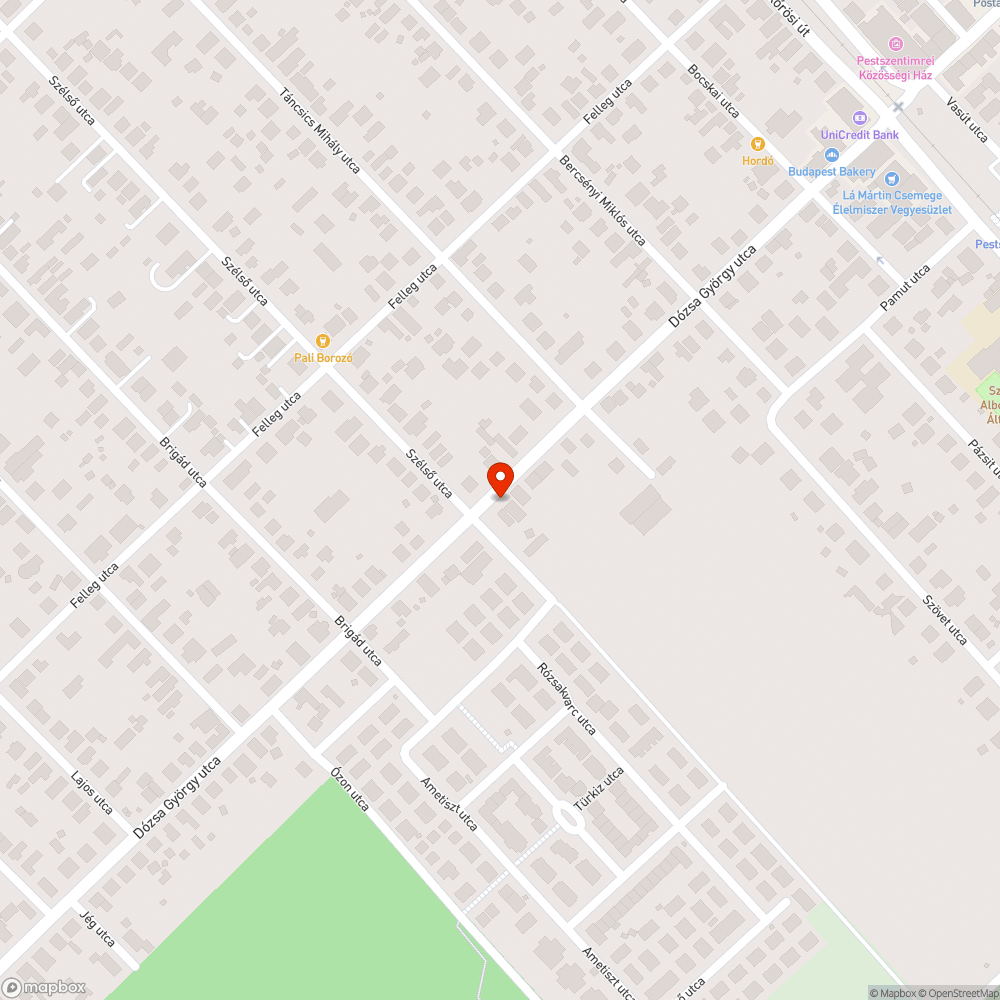 Út szélén lévő bokor bejelentés helye