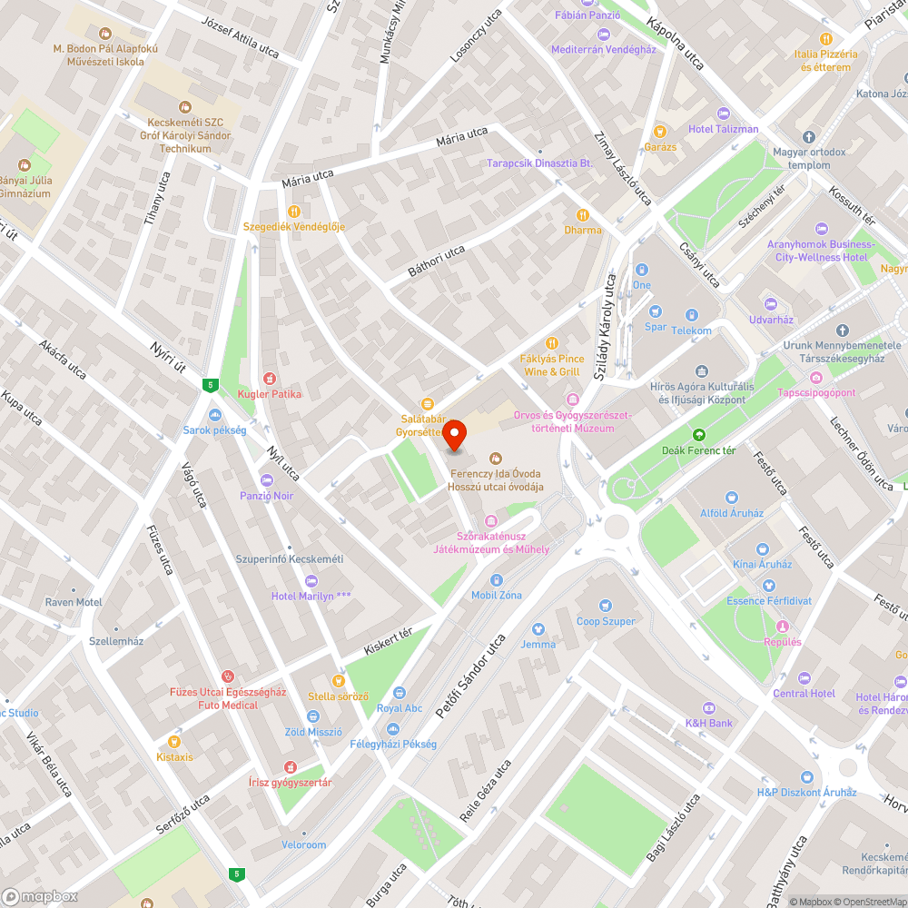 Kátyú bejelentés helye