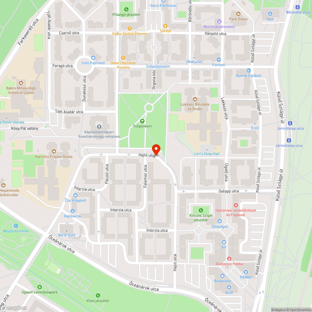 Kátyúk az úton bejelentés helye