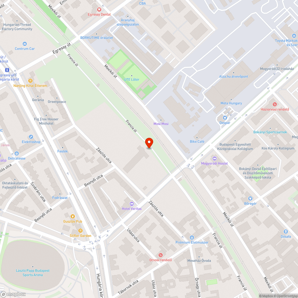 Elhagyott jármű bejelentés helye