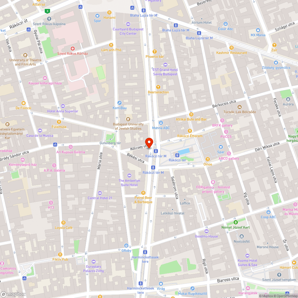 Elhagyatott bódé a József körút 31. előtt bejelentés helye