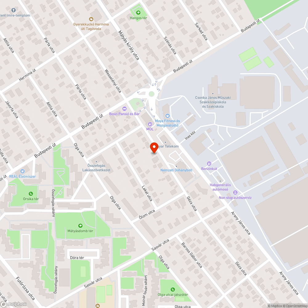 Földből kiálló vasdarab bejelentés helye