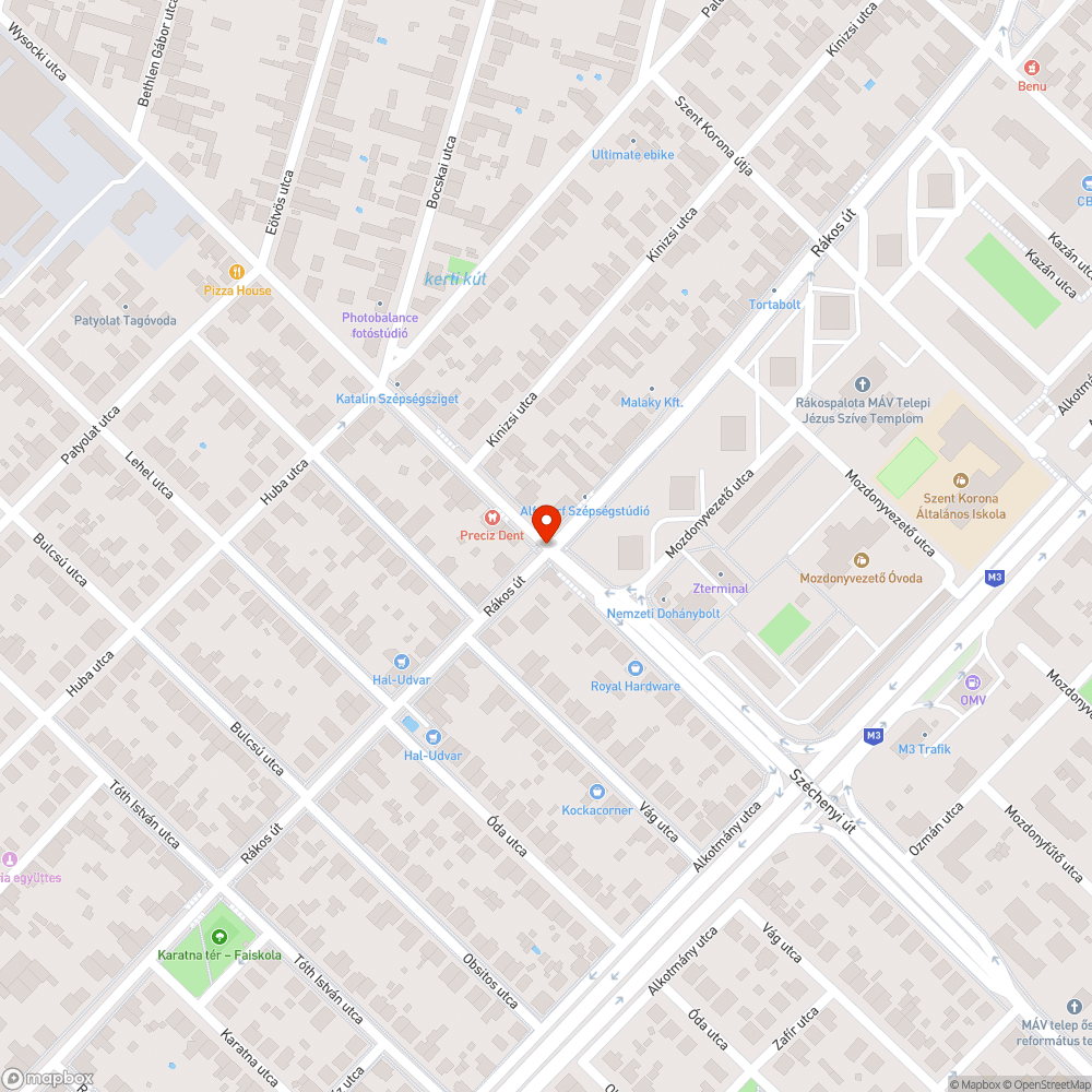 Kátyú bejelentés helye