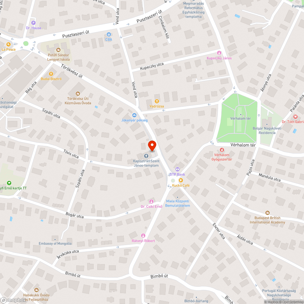 Parkoló automata 2.Törökvész ut 4. bejelentés helye