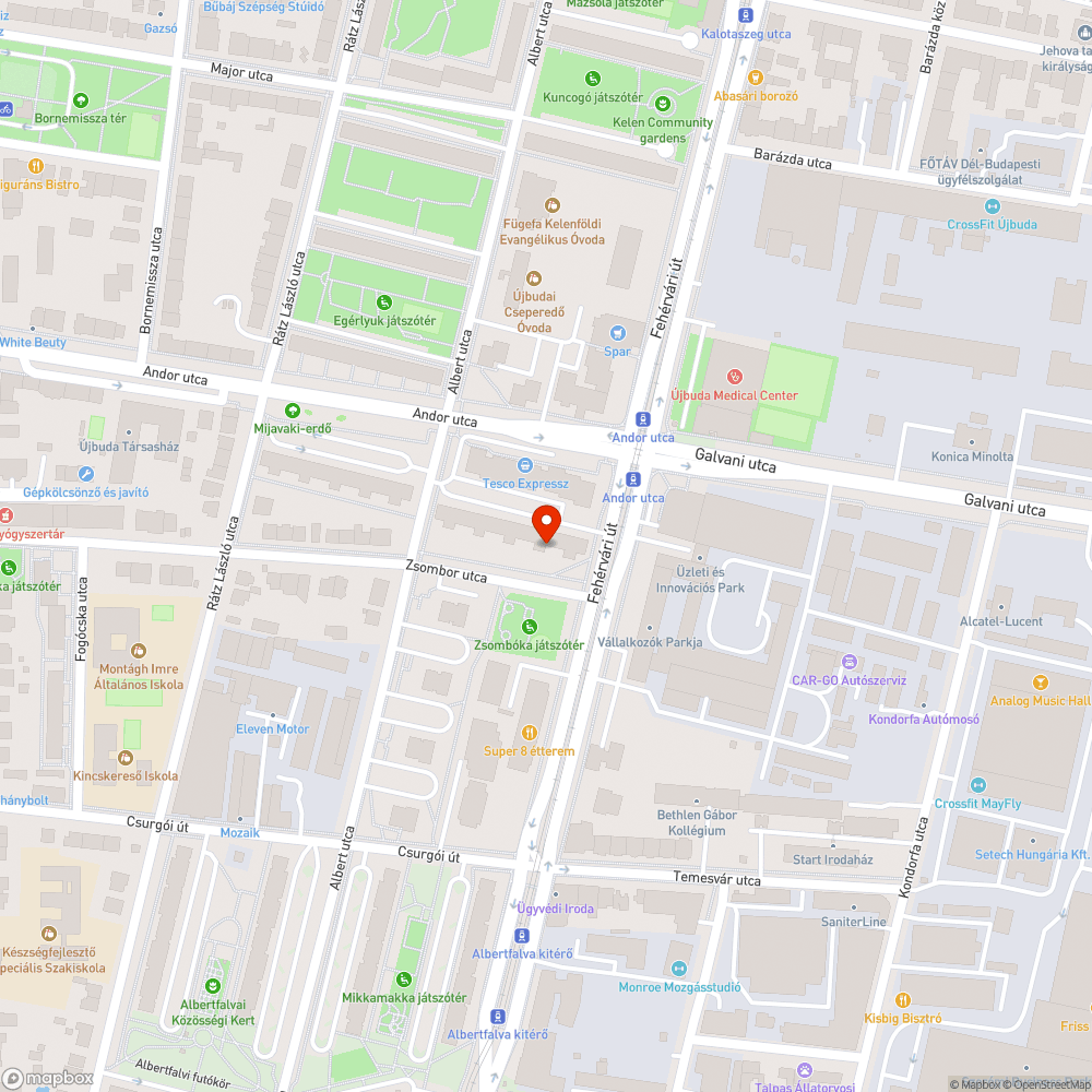 Elhagyott jármű bejelentés helye