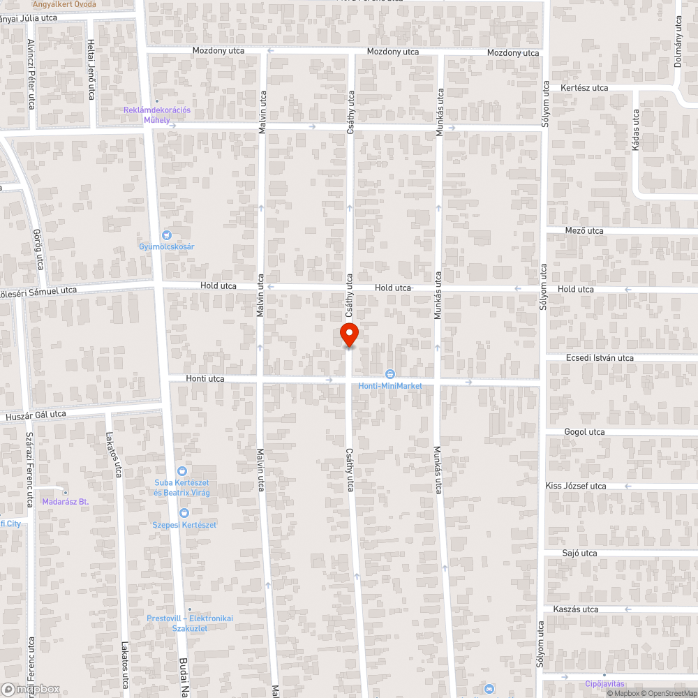 Kátyús út bejelentés helye