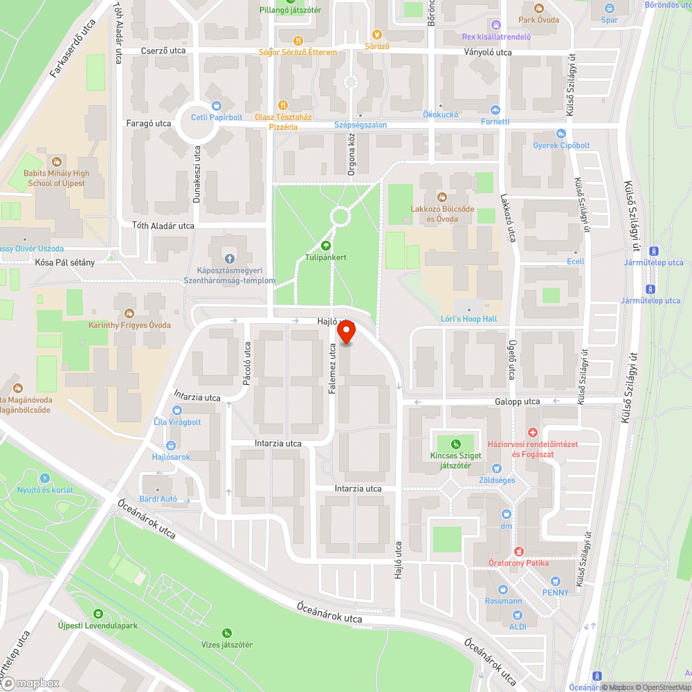 Óriás kátyú bejelentés helye