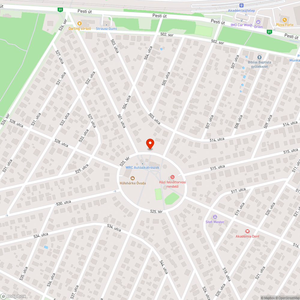 Közterületen tárolt építőanyag bejelentés helye