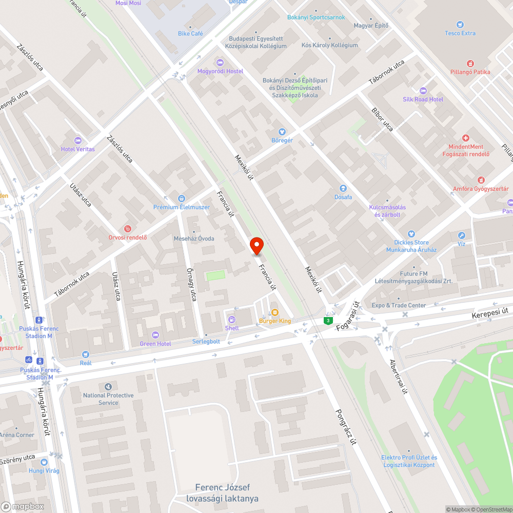 Elhagyott Jaguar bejelentés helye