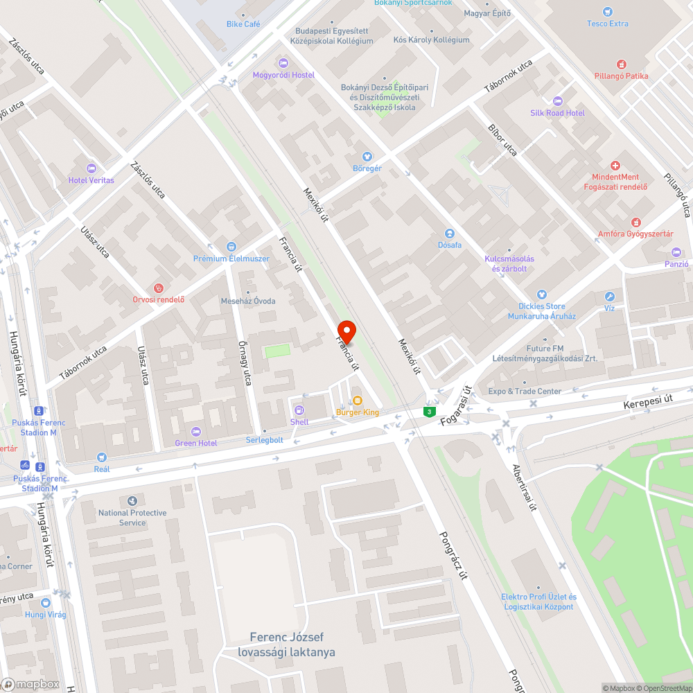 Elhagyott Opel bejelentés helye