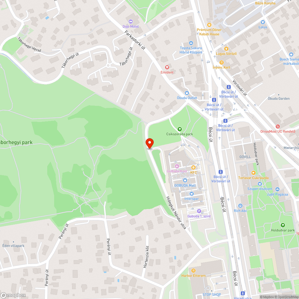 Gobuda mögötti bokrok kilógnak bejelentés helye