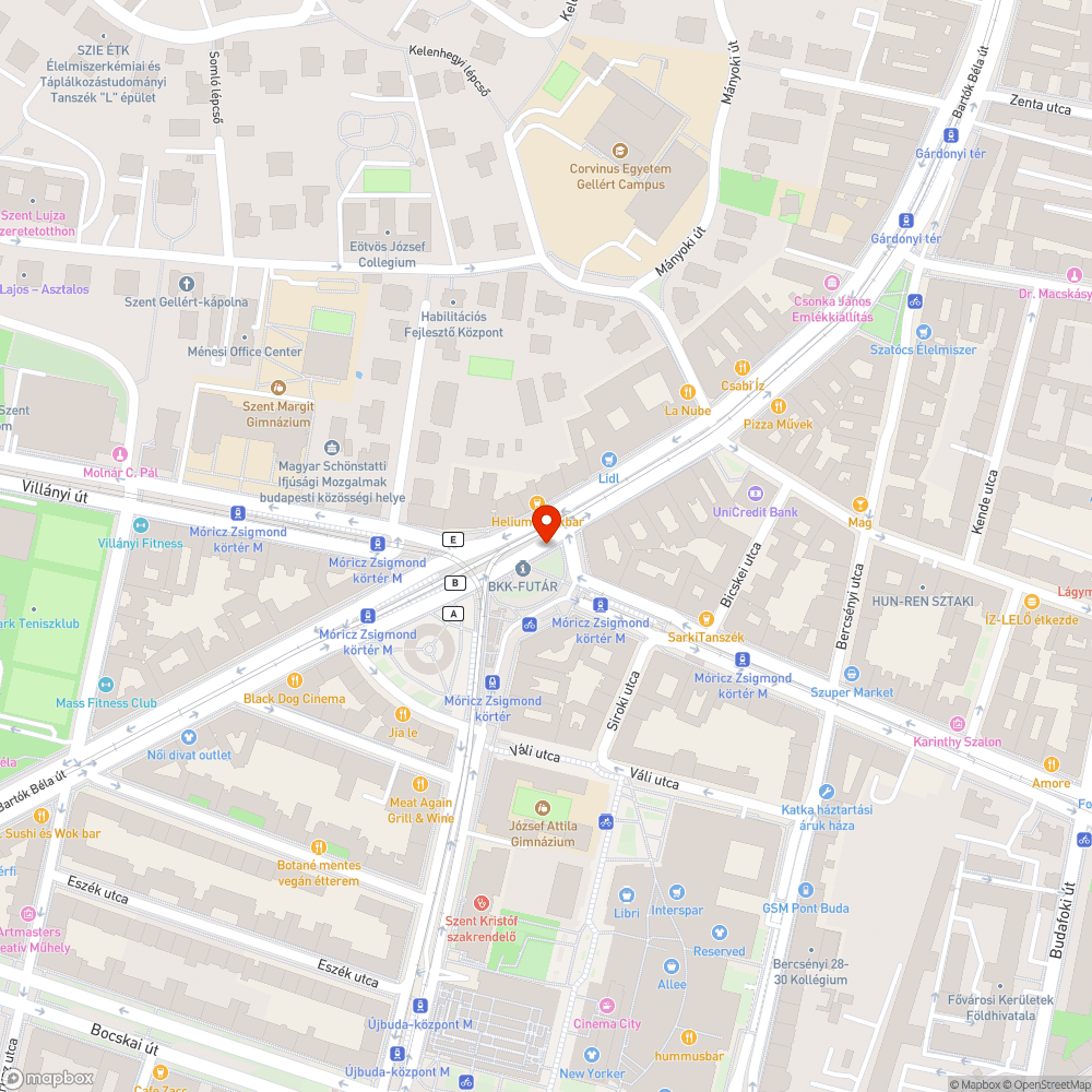 Graffitis buszmegálló bejelentés helye