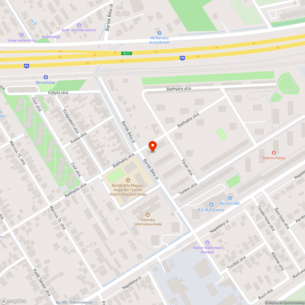 Megdőlt járda-világítási oszlop. bejelentés helye