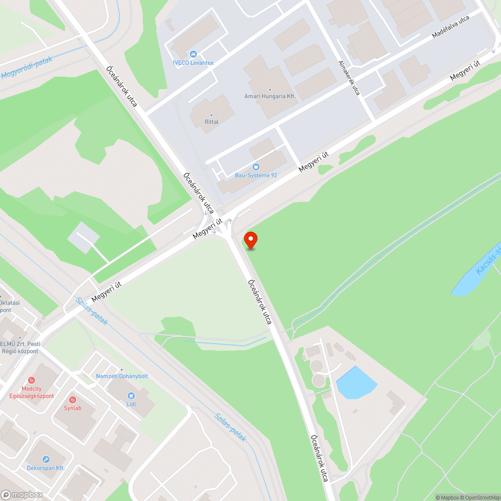 Mély kátyú bejelentés helye