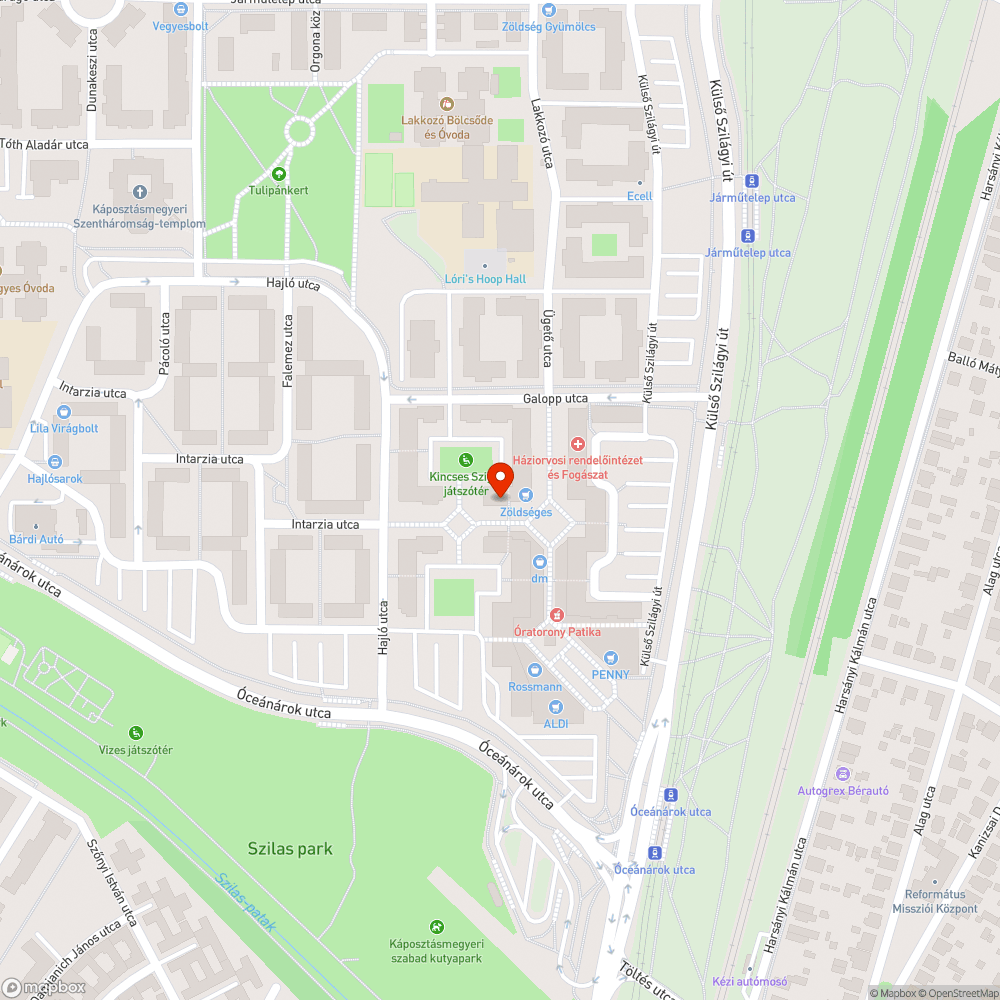 Kátyú bejelentés helye