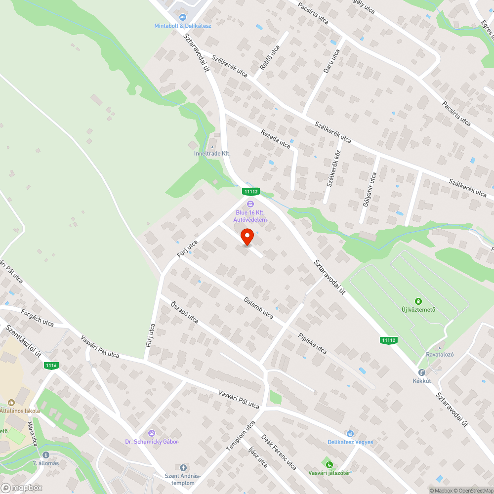 Hatalmas kátyú, járhatatlan út bejelentés helye