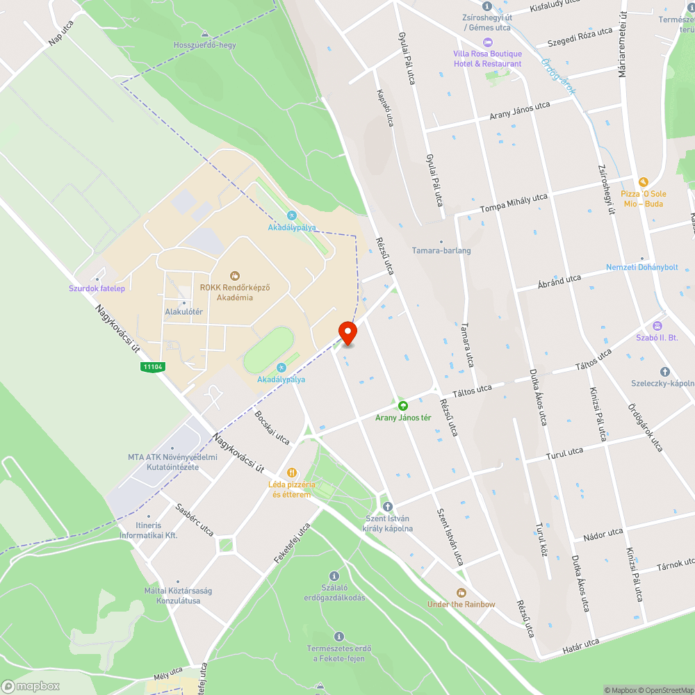 Javítatlan kátyúk bejelentés helye