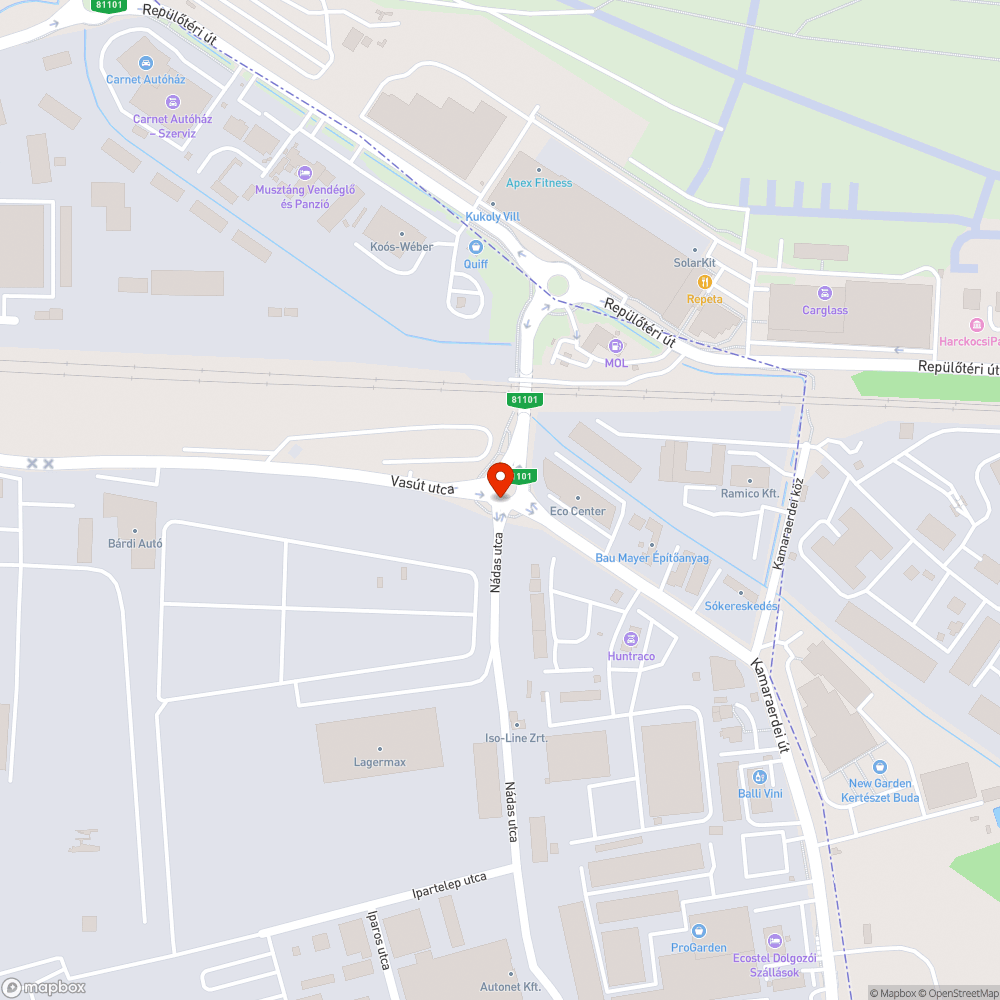 Kátyú fedlap körül bejelentés helye