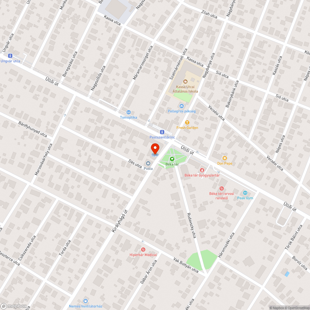 Elhagyott autó bejelentés helye