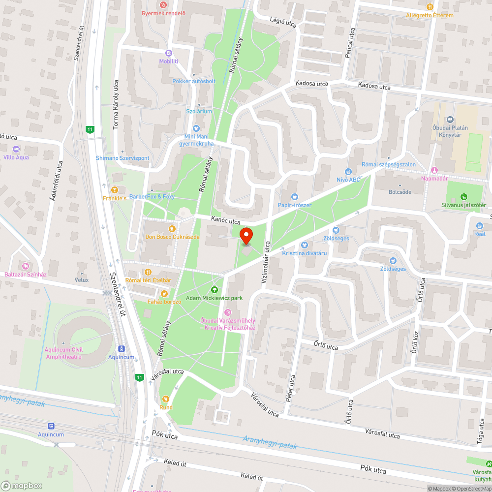 Kanóc utcai játszótér világítás hiánya bejelentés helye