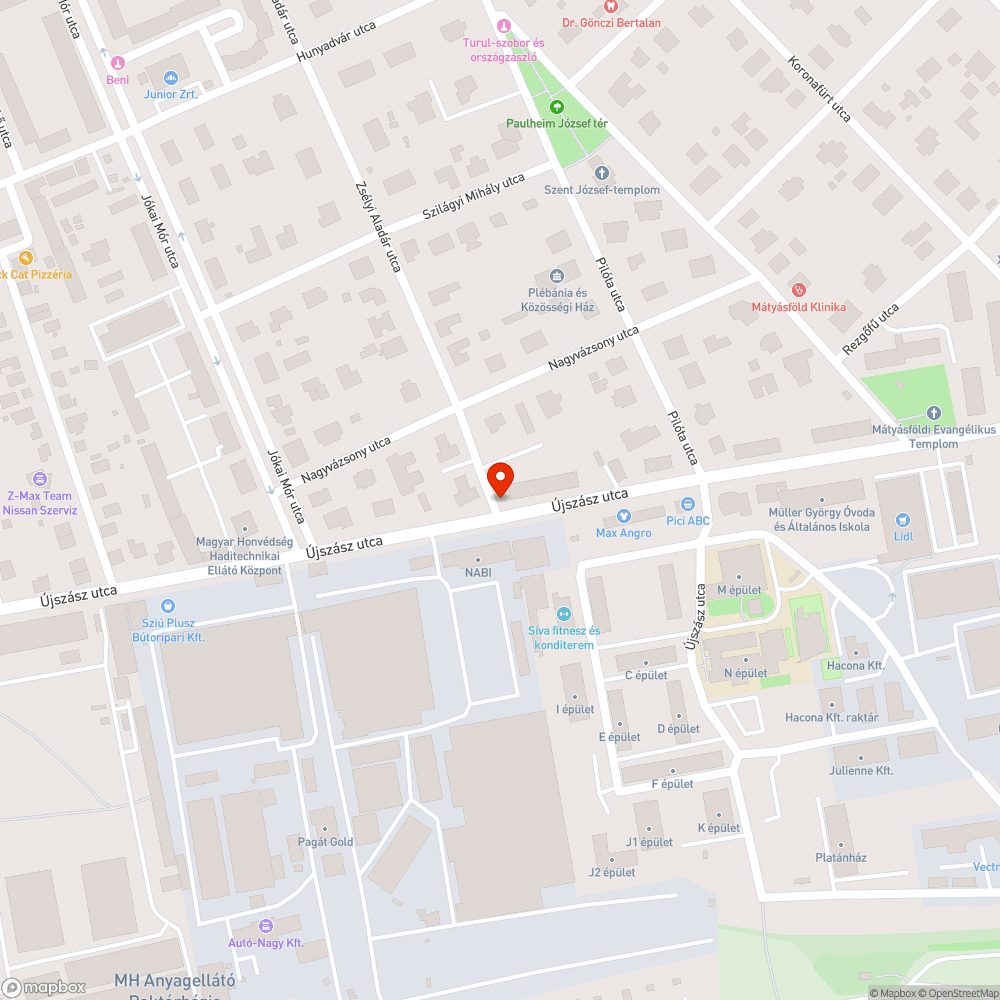 Hiányzó járda bejelentés helye