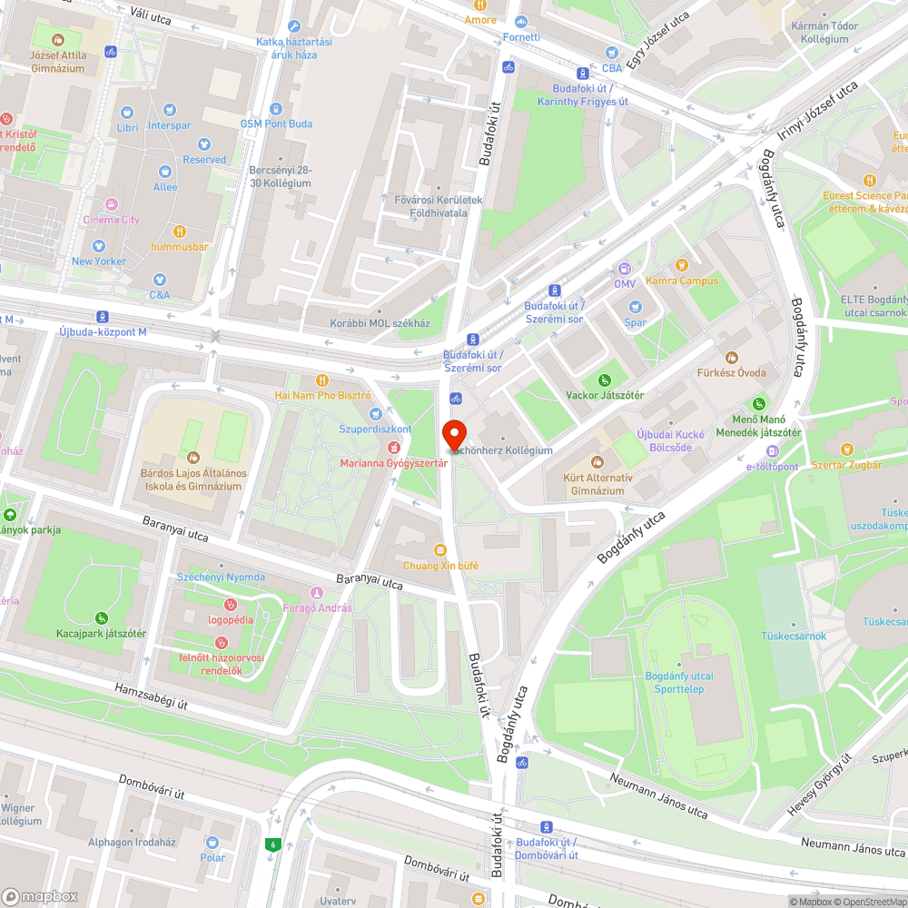 Lelógó faágak járda felett bejelentés helye